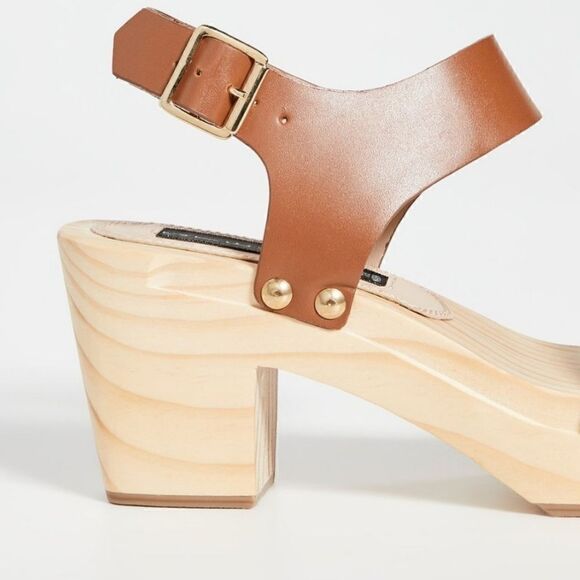 Steven Brown Fabee Leather Platform Clog Hippie Sandals 9M - Picture 2 of 7